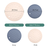 Sous-plats ronds modernes en silicone, deux tailles, antidérapants, pour cuisine/salle à manger, maison