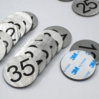 Plaque tactile en braille personnalisée en acier inoxydable, étanche, surface mate, gravure au laser, taille et logo personnalisables