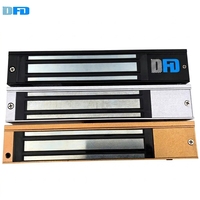 DFD Serrure Électromagnétique Sans Clé en Alliage d'Aluminium Noir Mat Haute Sécurité 280kg 600lbs Durable Moderne pour Surface de Bureau