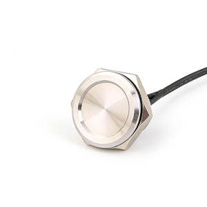 Interruttore Piezoelettrico Impermeabile IP68 con Superficie Concava Non Illuminata Normalmente Aperto in Acciaio Inox Momentaneo a Pulsante 16mm - Product Image 1