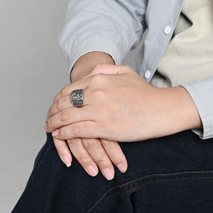 Eagle <b>Ring</b> For <b>Men</b> Titanium Steel Gold <b>Silver</b> Color Geometric Design Punk Fashion Everyday Wear - Product Image 2