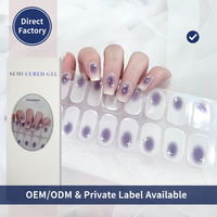 Bandes de gel semi-durcies personnalisées à imprimer, nécessitant une lampe UV ou une lumière LED pour durcir le gel, étiquettes de marque privée, conception personnalisée OEM.