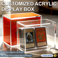 Boîte de protection et de rangement rectangulaire en acrylique pour Élite Trainer Box (ETB) Pokémon Mega Évolution Phantasmal Flames, écologique