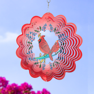 Offre Spéciale Carillons Éoliens Métalliques Art Déco 12 pouces Électriques 3D Suspendus pour Décoration Extérieure de Jardin avec Queues - Product Image 4