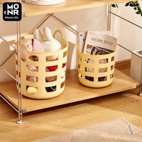 Panier de rangement en plastique style INS avec poignée – Organisation de bureau, cuisine et salle de bain – Design ajouré pour jouets, vêtements et pique-niques