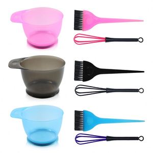 Juego de 1 Tazón y Brocha Mezcladora de Tinte para el Cabello de Plástico Multicolor con Logotipo Personalizado para Accesorios de Estilismo de Peluquería - Product Image 2