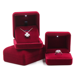 WEIMEI boîte à bijoux personnalisée haut de gamme en velours pour bague, collier pendentif, bracelet, boîte à bijoux à longue chaîne - Product Image 3