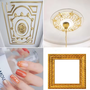 Hochwertige Maßgefertigte 64,32,16,8,4cm Imitations-Goldfolienrolle für Vergoldung, Handwerk und Dekoration - Product Image 2