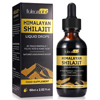Hatmanlabs Gouttes liquides de résine de Shilajit de l'Himalaya 60ml Énergie et endurance accrues Soutien anti-âge Complément végétalien pour adultes