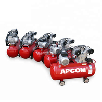 Compresor de Aire de Pistón Reciprocante APCOM de 1.5KW/2HP, 8 bar, Refrigerado por Aire, Compresores de Aire Industriales Portátiles para Taller y Garaje