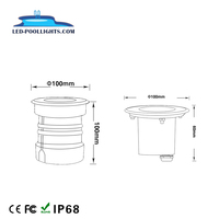 IP68 3000K Warmweiß SS 304 LED bis Hellblau 3W Boden einbau leuchte für Innenhof fußweg für Pool beleuchtung