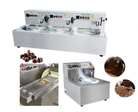 Mini acier automatique chauffage chocolat trempe chocolat roue tempérer mètre Machine avec vibrateur robinet capacité réservoir 8 kg