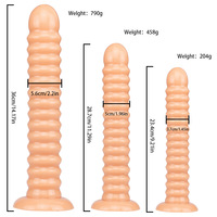 Dildo de rosca súper grande y largo, transparente de cristal, de gelatina, súper realista, juguete sexual para adultos, venta al por mayor, novedad