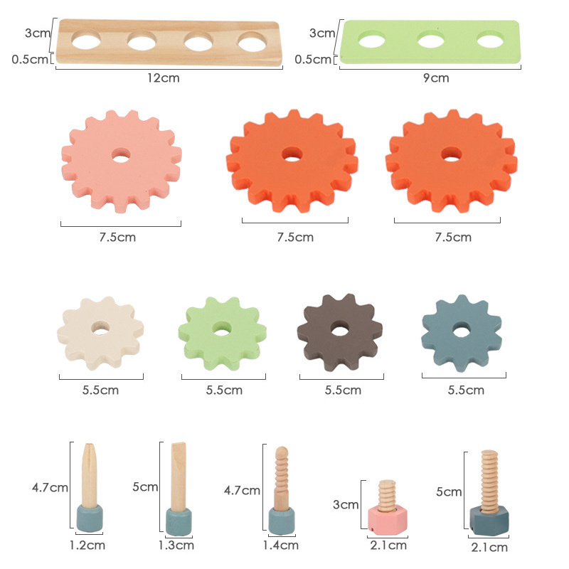 DIY деревянные детские дрель гайка ходового винта Пазлы игрушки 3D головоломки игрушки инструмент дрель разборки сборки детей дрель с деревянной рамкой