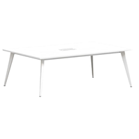 Table de conférence moderne simple avec cadre métallique MFC de petite taille