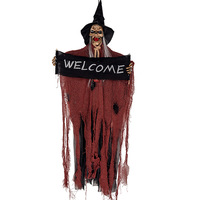 Accessoires suspendus animés de fantôme de sorcière hurlante réaliste pour les décorations de festival de fête d'halloween décorations murales de fête d'éclairage