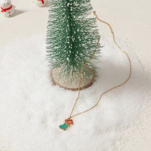 15 Piece Bulk Set Fine Jewelry Unisex <b>Christmas</b> Tree Pendant Deer Santa Link Necklace Cute 18K Gold Plated Stainless Steel <b>Gift</b> - Product Image 4