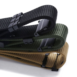 Men's Tactical Security <strong>Belt</strong> Canvas <strong>Nylon</strong> <strong>Belt</strong> Plastic Buckle Training <strong>Belt</strong> For Men 5.5CM Width 125CM Length - Product Image 3