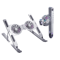 Nouveau produit Portable en alliage d'aluminium pliable ergonomique réglable ordinateur de bureau support debout support pour ordinateur portable avec ventilateur de refroidissement