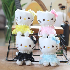 Internet Popular lindo gatito colgante llavero muñeca Super suave bolsa de juguete de peluche con relleno de algodón PP tipo oso - Product Image 2