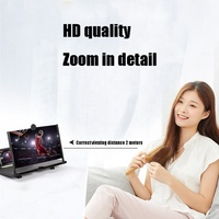 Support pliable pour amplificateur d'écran de téléphone portable en acrylique 3D de 14 pouces, utilisation sur bureau