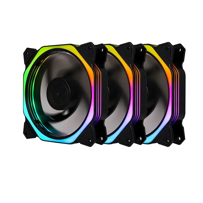 Factory Price 120MM 12025 Computer Chassis Cooling Fan Colorful Quiet Remote Control RGB Cooler Fans
