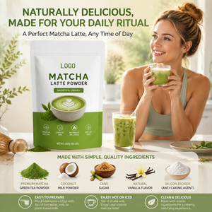 OEM/ODM Polvo de Matcha Latte 300g, 30 Porciones, Suplemento de Fibra Dietética Antioxidante, Apoyo Inmunológico para Adultos, Salud Digestiva - Product Image 2