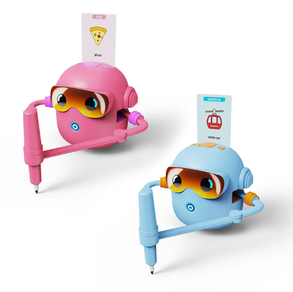 NKIWI Electronic Toys Drawing Robot Pen Machine for Kids Interactive Educational Robot with Cards Plastic