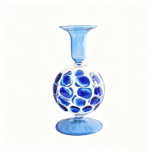 Support de bougie en verre soufflé à la main motif points bleus, style <span class=keywords><strong>Art</strong></span> Déco vintage, pour bougies coniques, idéal pour la décoration de la maison et les mariages - Grande Vente - Product Image 1