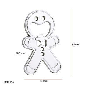 Abridor de Botellas con Diseño Moderno de Hombre de Jengibre, Imán para Refrigerador, para <span class=keywords><strong>Cerveza</strong></span> y Vino, Manualidades, Recuerdo, Regalo, Llavero - Product Image 6