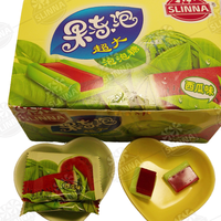 Nouveau goût saveur de pastèque gelée gomme à bulles super gros chewing-gum avec emballage de boîte de remplissage de bonbons à la gelée