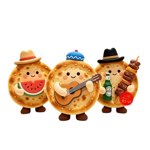 Imán de Resina Personalizado de Lingcheng con Diseño de Naan de Xinjiang, Recuerdo Cultural, Decoración para Refrigerador - Product Image 2
