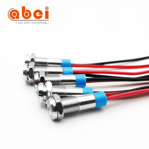 Abei 6 Mm <span class=keywords><strong>12V</strong></span> 6V IP67 Tín Hiệu Không Thấm Nước Đèn Kim Loại <span class=keywords><strong>LED</strong></span> Chỉ Số Đèn Với Dây - Product Image 3