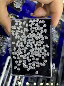 批发价格实验室培育钻石散装小尺寸梨形HPHT钻石用于珠宝制作 - Product Image 2