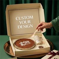 Cajas de Papel Biodegradables Personalizadas para Crepas, Conos, Snacks para Llevar, Waffles, Churros, Donuts, con Bandeja para Salsas