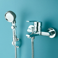 Robinet Mitigeur de Douche Pluie en Alliage de Zinc Finition Laiton Poli Électrique, Monocommande, Design Moderne, Montage Mural, Garantie 5 Ans