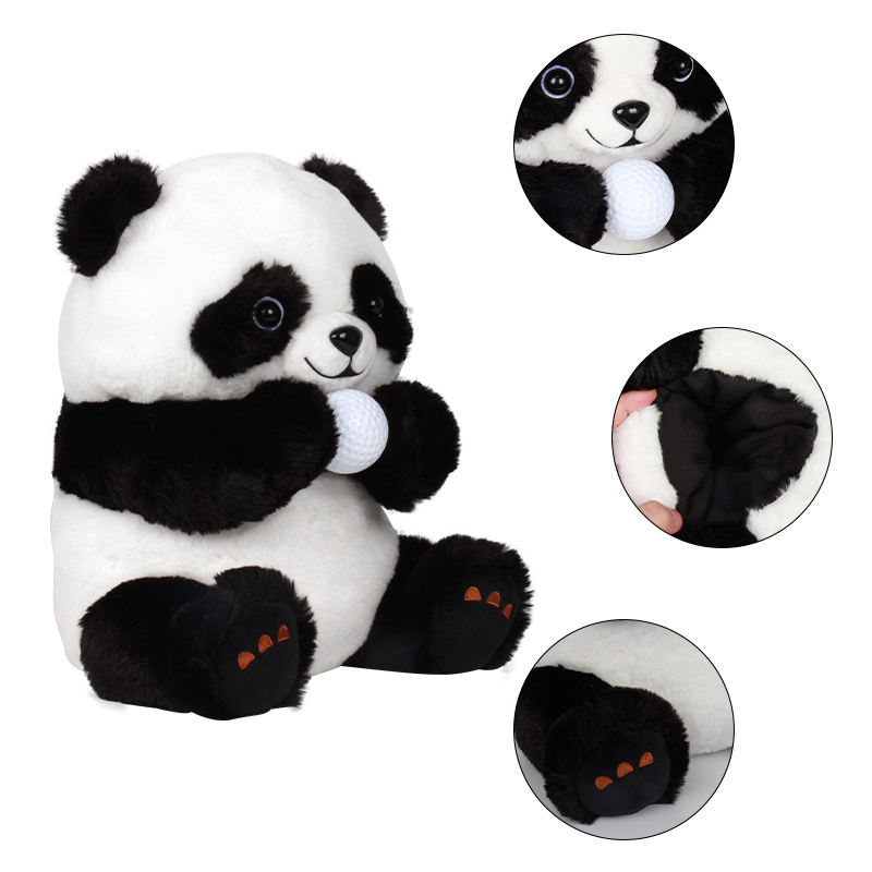 Animal Zoo Panda Plush Golf Headcovers Driver Fairway Wood Golf Animal Head Covers Golf Gifts Head Cover for Animal Lovers