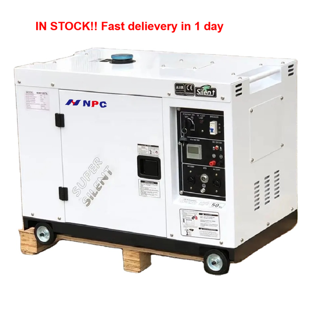 NPC Wholesale Silent Type 6Kw 7Kw 8Kw 10Kw 12Kw 12Kva Electric Diesel Generators for Home Use Generator10kw Standby Generator