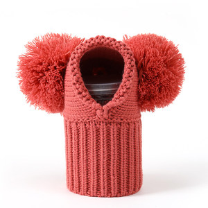 पालतू ऊन टोपी धारीदार फर बॉल सभी सीज़न एक आकार कुत्तों के लिए फिट बैठता है - Product Image 1