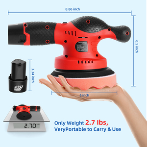 PLATYPUS tampon 6 inç Mini 9mm 120W 6-Speed değişken DC 12V akülü DA parlatma için pil ile parlatıcı - Product Image 3