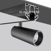 Dc48v LED plafond magnétique piste lumière plafond tendu profil en aluminium rail de piste magnétique pour la russie ukraine plafond tendu