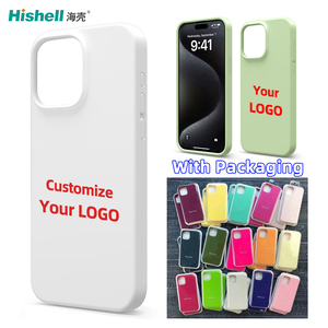 Cover per Telefono in Silicone Solido di Lusso con Logo Personalizzato per <span class=keywords><strong>iPhone</strong></span> 12 13 <span class=keywords><strong>14</strong></span> 15 16 <span class=keywords><strong>Pro</strong></span> <span class=keywords><strong>Max</strong></span> Plus - Antiurto - Product Image 2
