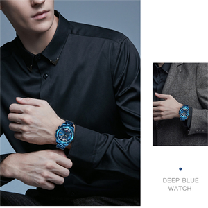 Personaliza Tu Propio Logotipo, Reloj BIDEN 0150 Cronógrafo, Clásico de Negocios para Hombre, Resistente a la Corrosión, Duradero, con Fecha - Product Image 6