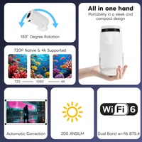 Nouveau projecteur intelligent HY900, 200 lumens Ansi LED, Android HD WiFi 1080P, home cinéma, correction automatique, projecteur portable mini extérieur