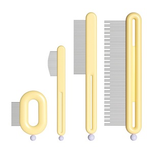 Peigne pour enlever les poils d'animaux, brosse à broches en acier inoxydable PP pour chats et chiens, outil de démêlage et de toilettage QW10607 - Product Image 1