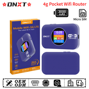 Router WiFi de Bolsillo DNXT WiFi6 300Mbps, Router 4G con WPS, Batería de 3000mAh, Ranura para Tarjeta SIM, Modo AP 4G, Dispositivos WiFi Portátiles para Viajes - Product Image 1