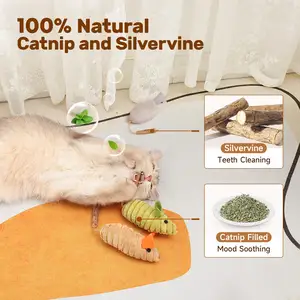 LovePaw Wholesale Cat Interactive Toy With Catnip Plush Mouse Cat Squeak Toy Cat Catnip Toy