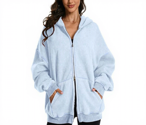 Vintage Style Streetwear <b>Zip</b> <b>up</b> Acid Wash Hoodies Heavyweight <b>Cropped</b> Hoodie Set Women Fitness Crop Top High Impact Gym Wear - Product Image 1