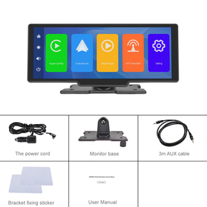 Écran tactile universel Android Carplay de 10,26 pouces, DVR portable sans fil avec lecteur MP3, écran de tableau de bord pour voiture - Product Image 2