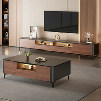 Meuble TV Moderne Durable Écologique en Bois Massif E0 avec Plateau Spacieux et Tiroirs pour Salon et Hôtel